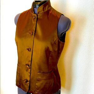BANANA REPUBLIC 100% Silk Bronze Sleeveless Top